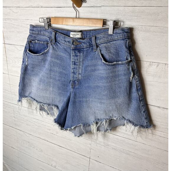 Abercrombie & Fitch Shorts Womens Size 33/16 Curve Love Cut Off Button Fly - Picture 4 of 16